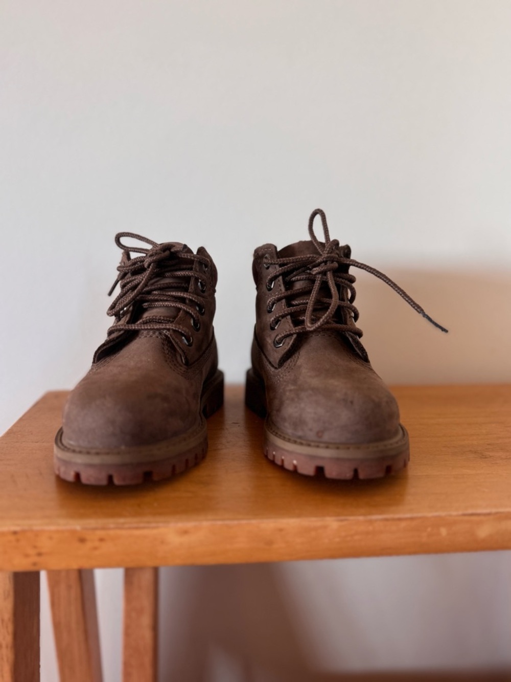 Timberland Brown Kids Lace-Up Leather Boots
